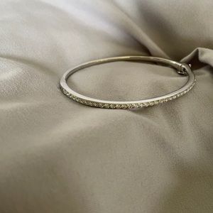 Diamonique Hinged Bangle